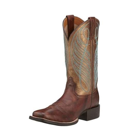 Ariat Round Up Wide Square Toe Western Boot 4 Ariat Round Up Wide Square Toe Western Boot - Image 2