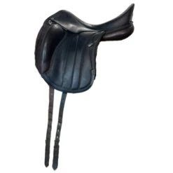 Used Equipe Viktoria Monoflap Dressage Saddle 17.5/W -Marys Tack and Feed Store 334 Hero 00267.1687461331