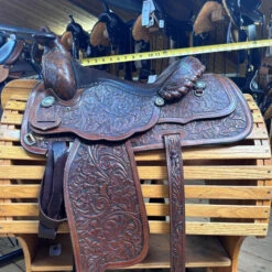 Used Circle Y Custom Western Saddle 14/M -Marys Tack and Feed Store 338 Seat Measurement 66651.1690419856