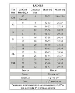 RJ Classics Sydney Coat -Marys Tack and Feed Store Ladies Size Charts tops jackets rj classics 38014.1659024084