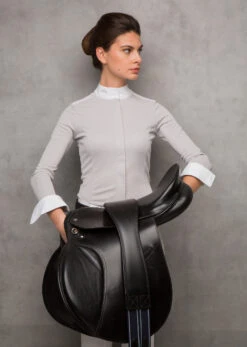 Horseware Ireland Horseware AA Clean Cool Competition Shirt -Marys Tack and Feed Store aa clean cool comp shirt pearl grey rider cmpjlm jpea horseware 16351.1649201190