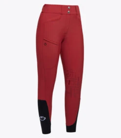 Cavalleria Toscana CT Academy Breeches Knee Grip -Marys Tack and Feed Store academy grip breech wine front PAD196 JE186 3D00 CT 20401.1688603226