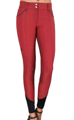 GhoDho Adena Breeches Grip Full Seat -Marys Tack and Feed Store adena grip fs dark coral front D0010 GhoDho 78906.1656450124