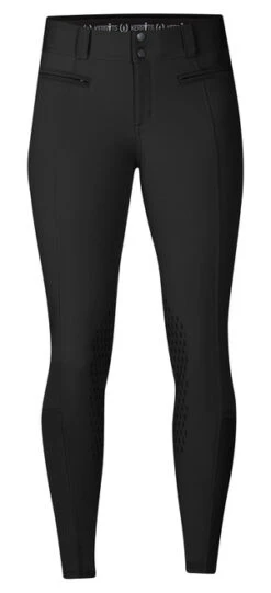 Kerrits Affinity Ice Fil Knee Patch Breeches -Marys Tack and Feed Store affinity ice fil KP breech black front 50408 kerrits 44193.1583874017