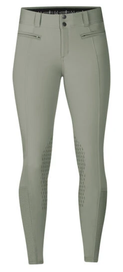 Kerrits Affinity Ice Fil Knee Patch Breeches -Marys Tack and Feed Store affinity ice fil KP breech lichen front 50408 kerrits 05966.1583874023