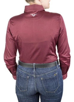 TuffRider Americana Western Show Shirt -Marys Tack and Feed Store americana shirt burgundy back tuffrider 06218.1631321968