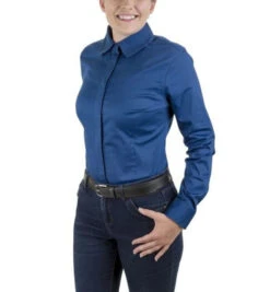 TuffRider Americana Western Show Shirt -Marys Tack and Feed Store americana shirt royal front1 tuffrider 23551.1631322726