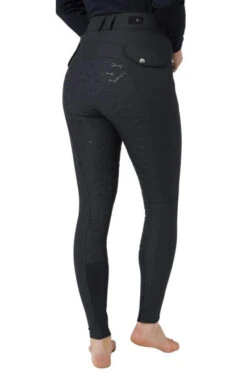 Horze Andrea High Waist Full Seat Breeches 12 Horze Andrea High Waist Full Seat Breeches -Marys Tack and Feed Store andrea high waist fs dark dark navy side 36680 VDB horze 25468.1652822519