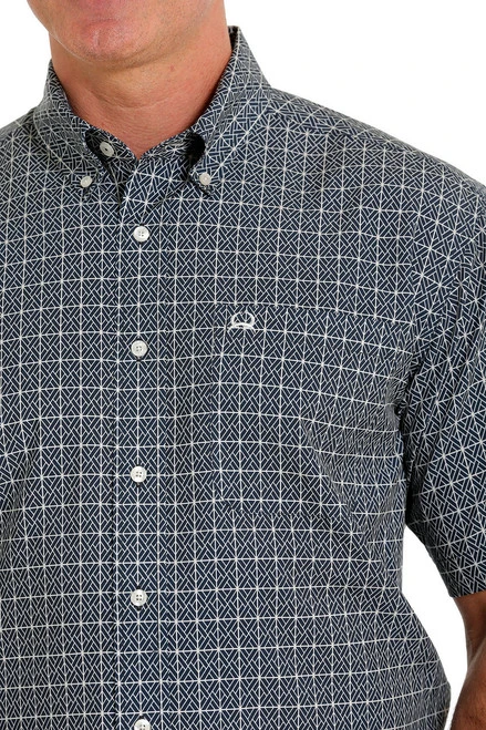 Men's Cinch ArenaFlex Navy Print Shirt 3 Men's Cinch ArenaFlex Navy Print Shirt