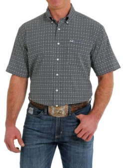Men's Cinch ArenaFlex Navy Print Shirt 9 Men's Cinch ArenaFlex Navy Print Shirt -Marys Tack and Feed Store arenaflex print ss navy front MTW1704115 cinch 27375.1680884224