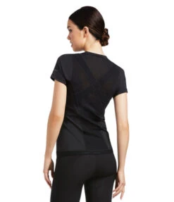 Ariat Ascent Crew Short Sleeve Baselayer -Marys Tack and Feed Store ascent crew SS baselayer black back 10039200 ariat 59053.1645830723