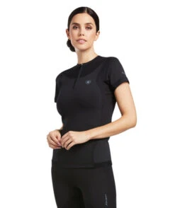 Ariat Ascent Crew Short Sleeve Baselayer -Marys Tack and Feed Store ascent crew SS baselayer black front 10039200 ariat 31549.1645830715