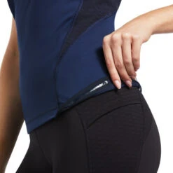 Ariat Ascent Crew Short Sleeve Baselayer -Marys Tack and Feed Store ascent crew SS baselayer navy hem 10039199 ariat 76277.1645830196