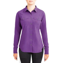 Irideon Aspen Trail Shirt Long Sleeve -Marys Tack and Feed Store aspen trail shirt ls purple hibiscus front 30 7030 PH toklat 47200.1655842084