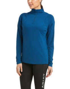 Ariat Auburn Quarter Zip Baselayer 19 Ariat Auburn Quarter Zip Baselayer -Marys Tack and Feed Store auburn baselayer blue opal front 10034846 ariat 61298.1662078729