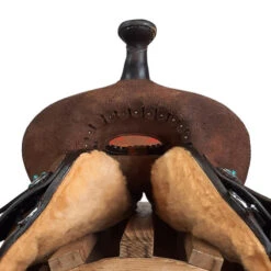 Alamo Saddlery Aztec Arrow Barrel Saddle -Marys Tack and Feed Store aztec arrow barrel brown orange red front AZTEC ARROW alamo 25637.1650658492