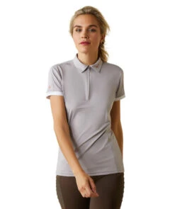 Ariat Bandera Zip Polo -Marys Tack and Feed Store bandera zip polo ss silver front 10043378 ariat 16870.1677205471