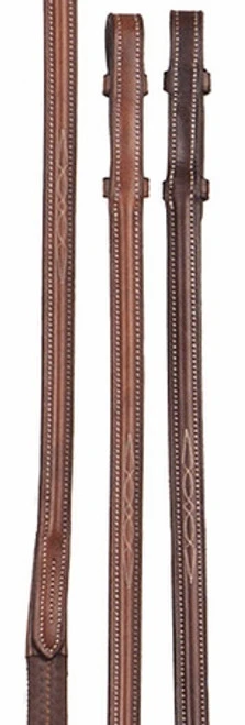Bobby's English Tack Raised Fancy Stitch Rubber Reins