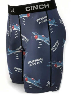 Men's Cinch Bombs Away Boxer Briefs -Marys Tack and Feed Store bombs away boxers blue front MXY6001023 cinch 59540.1674679870
