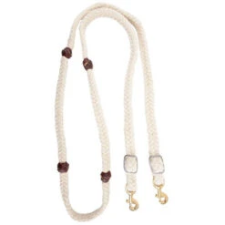 Blended Mohair Barrel Rein With Latigo Knots