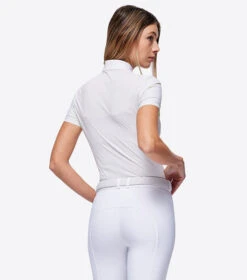 RG Button Competition Polo Short Sleeve -Marys Tack and Feed Store button competition polo ss white back POW003 JS001 0001 cavalleria toscana 61621.1670277200