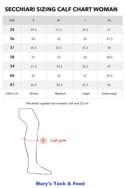Secchiari Athena GP Tall Boots 14 Secchiari Athena GP Tall Boots -Marys Tack and Feed Store calf size guide secchiari boots 74754.1642365957
