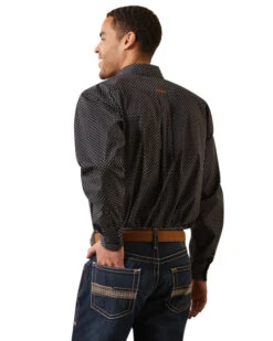 Men's Ariat Dover Classic Fit Shirt -Marys Tack and Feed Store casual series dover ls black back 10043923 ariat 45823.1676066240