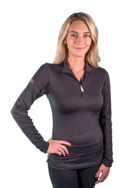 Kastel Denmark 1/4 Zip Sun Shirt - Solid Colors -Marys Tack and Feed Store chbb01 allblack 92934 31310.1649802036