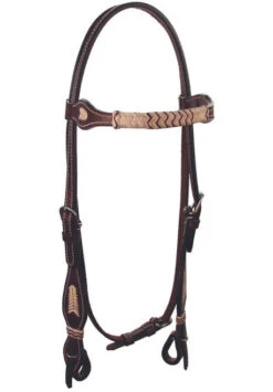 BLR Chevron Rawhide Brow Headstall