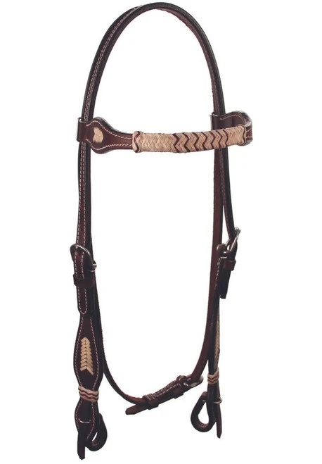 BLR Chevron Rawhide Brow Headstall 3 BLR Chevron Rawhide Brow Headstall