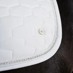 Lara Tweedie Classic Crystal Dressage Pad -Marys Tack and Feed Store classic crystal dressage pad white corner lara tweedie 79691.1716246214