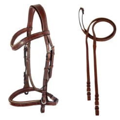 ADT Classique Anatomic Bridle | Brown -Marys Tack and Feed Store classique anatomic bridle rubber reins brown main BR001BR adt tack 49329.1743884541