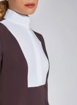 Cavalleria Toscana Hunter Competition Shirt Long Sleeve -Marys Tack and Feed Store competition LS poplin bib dk purple bib CAD191 JE002 3A00 CT 43987.1690564915