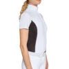 Cavalleria Toscana Perforated Insert Hunter Polo Short Sleeve 2 Cavalleria Toscana Perforated Insert Hunter Polo Short Sleeve -Marys Tack and Feed Store competition perf inserts SS white dk purple 2 POD254 JE022 013A CT 89937.1690560654