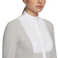 Cavalleria Toscana Crochet Bib Long Sleeve Shirt 13 Cavalleria Toscana Crochet Bib Long Sleeve Shirt -Marys Tack and Feed Store crochet bib LS shirt grey bib CAD131 JE140 8100 CT 14032.1649191653