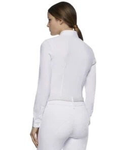 Cavalleria Toscana Crochet Bib Long Sleeve Shirt 10 Cavalleria Toscana Crochet Bib Long Sleeve Shirt -Marys Tack and Feed Store crochet bib LS shirt white back CAD131 JE140 0001 CT 97540.1649191663