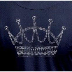 Kastel Denmark Crystal Crown Sun Shirt -Marys Tack and Feed Store crystal crown LS navy red crystals LSCRNR kastel 56534.1642032202