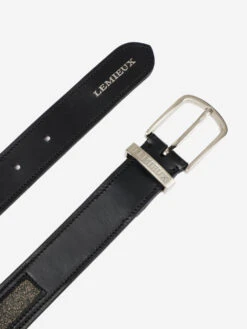 LeMieux Crystal Insert Belt 15 LeMieux Crystal Insert Belt -Marys Tack and Feed Store crystal insert belt black buckle IT04760 lemieux 25000.1721317993