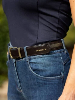 LeMieux Crystal Insert Belt 14 LeMieux Crystal Insert Belt -Marys Tack and Feed Store crystal insert belt brown lifestyle IT05552 lemieux 52889.1721317993