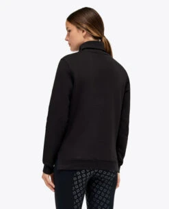 Cavalleria Toscana Embossed Turtleneck Pullover -Marys Tack and Feed Store ct emboss turtleneck pullover black back FED106 CO100 9999 cavalleria toscana 85104.1664055544