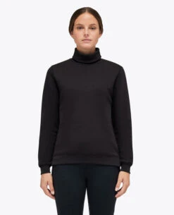 Cavalleria Toscana Embossed Turtleneck Pullover -Marys Tack and Feed Store ct emboss turtleneck pullover black front FED106 CO100 9999 cavalleria toscana 28201.1664063454