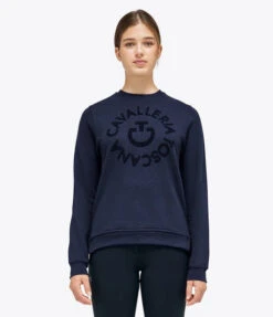 Cavalleria Toscana Orbit Logo Sweatshirt 16 Cavalleria Toscana Orbit Logo Sweatshirt -Marys Tack and Feed Store ct orbit crew navy front FED103 CO079 CT 24573.1667273499