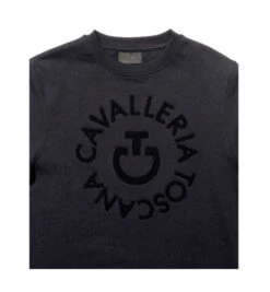 Cavalleria Toscana Orbit Logo Sweatshirt 12 Cavalleria Toscana Orbit Logo Sweatshirt -Marys Tack and Feed Store ct orbit crew navy front detail FED103 CO079 cavalleria toscana 86033.1667273507