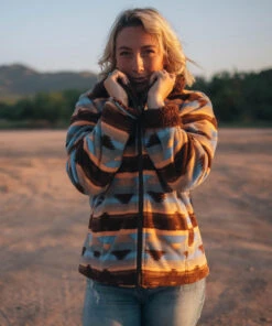 Outback Trading Dawn Print Fleece Jacket 10 Outback Trading Dawn Print Fleece Jacket -Marys Tack and Feed Store dawn aztec jacket grey rider 29662 outback 76263.1675968469