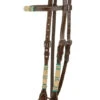 Pony Circle Y Day Money Brow Headstall -Marys Tack and Feed Store day money pony brow hs brown P021 10 SC circle y 90977.1686164605