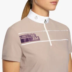 Cavalleria Toscana Team Daytona Polo Short Sleeve -Marys Tack and Feed Store daytona comp polo blush logo POD297 JE022 1A00 CT 76991.1661549159