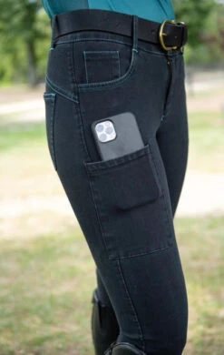 FITS Denim Breeches Full Seat Tread -Marys Tack and Feed Store denim fs tread onyx detail A637 fits 49014.1659374855