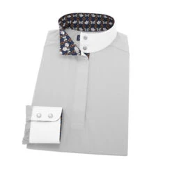 Essex Classics Grey Dusk Performance Shirt 7 Essex Classics Grey Dusk Performance Shirt -Marys Tack and Feed Store dusk grey LS butterflies EJL24GY essex 36290.1653504917