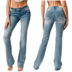 Grace In LA Jr Fit Steer Head Pocket Jeans -Marys Tack and Feed Store easy fit horseshoe front back EB51780 grace LA 1 08205.1689631895