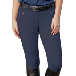 Ovation Elegance Sparkle Knee Patch Breeches 7 Ovation Elegance Sparkle Knee Patch Breeches -Marys Tack and Feed Store elegance KP breech navy 471195 ovation 59233.1626210676